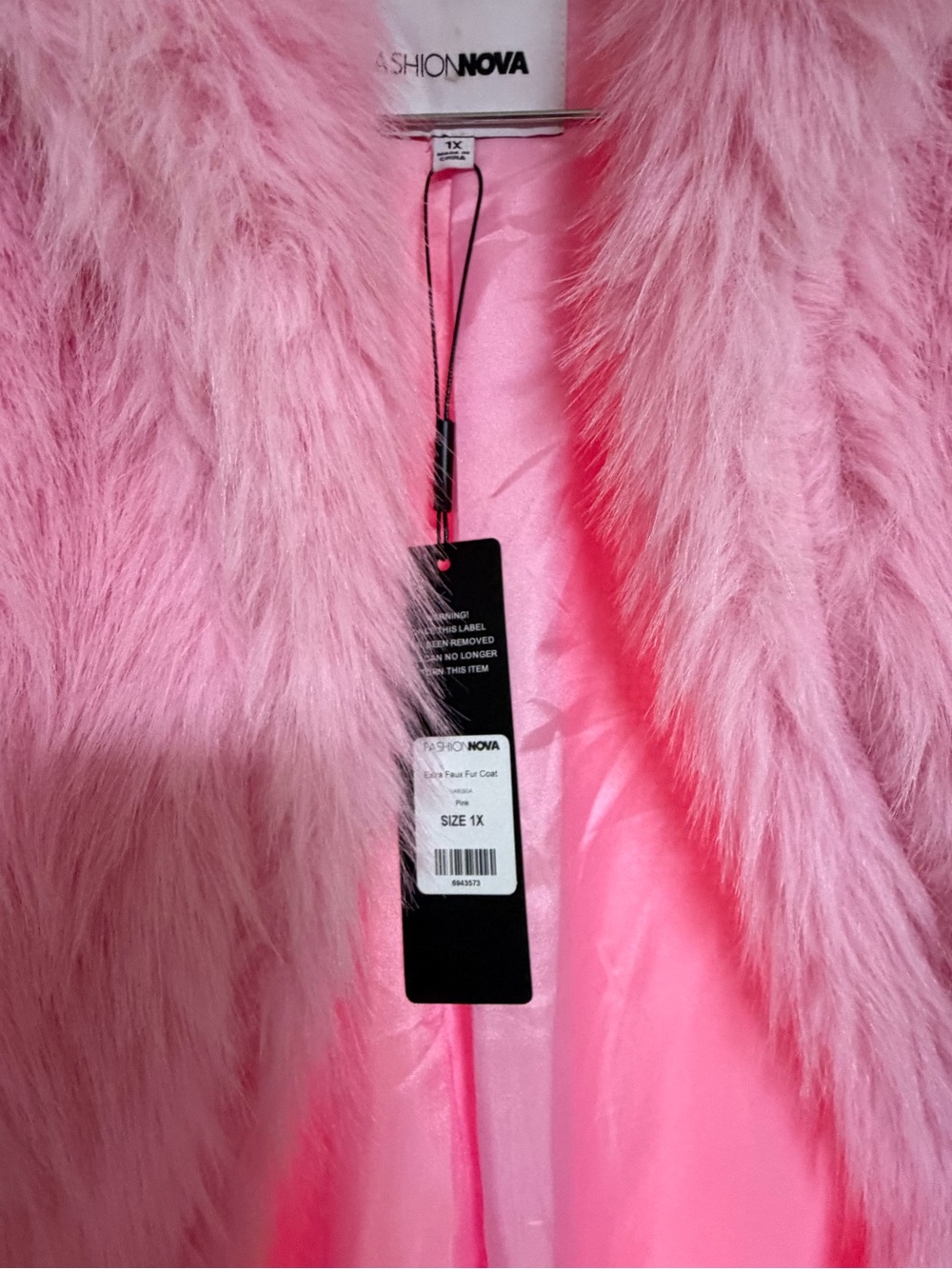 Fashion Nova Bubblegum Pink Faux Fur Teddy Coat